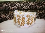 Barkati Topi White Yellow New Flower Design